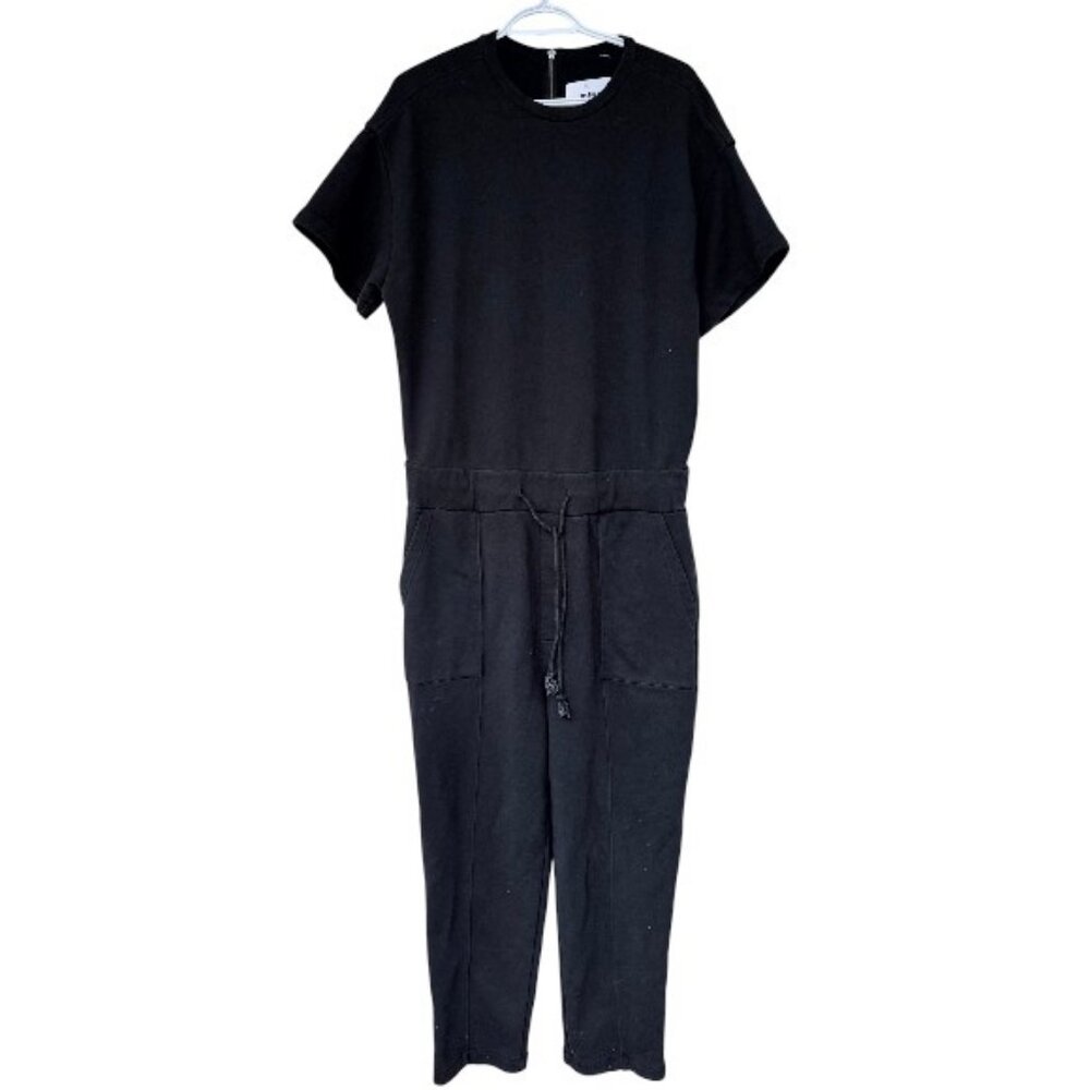 Pistola Clarisse French terry jumpsuit black women's size M - Picture 4 of 6
